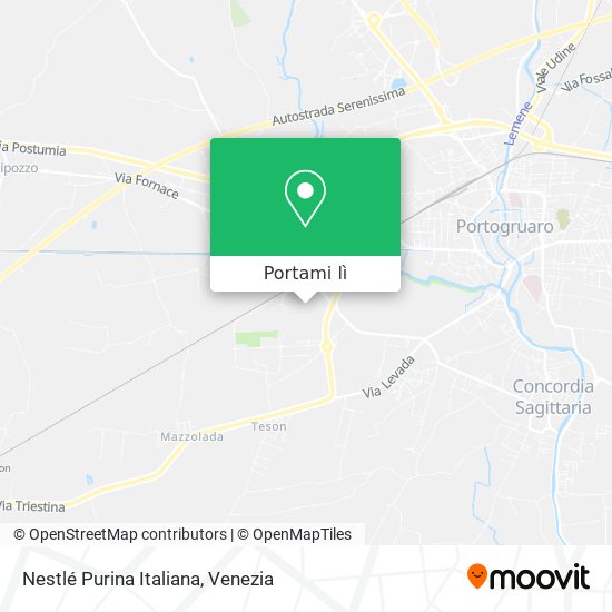 Mappa Nestlé Purina Italiana