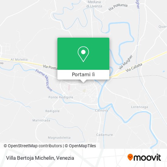 Mappa Villa Bertoja Michelin