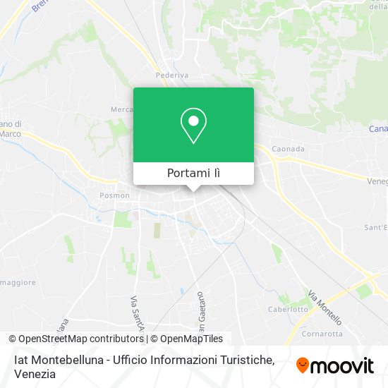 Mappa Iat Montebelluna - Ufficio Informazioni Turistiche