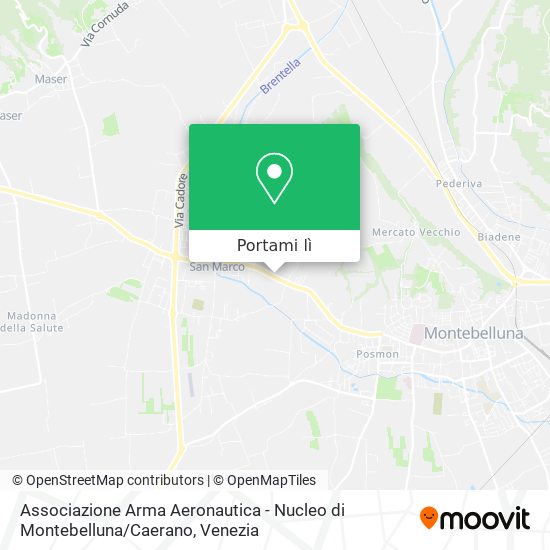 Mappa Associazione Arma Aeronautica - Nucleo di Montebelluna / Caerano