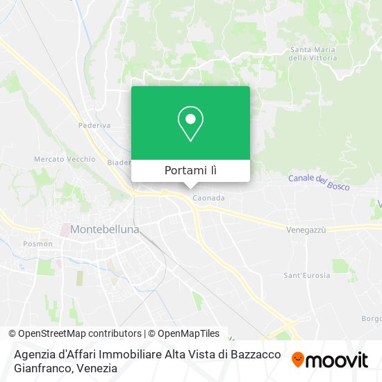 Mappa Agenzia d'Affari Immobiliare Alta Vista di Bazzacco Gianfranco
