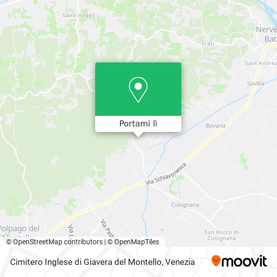 Mappa Cimitero Inglese di Giavera del Montello