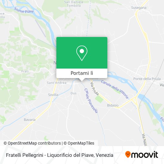 Mappa Fratelli Pellegrini - Liquorificio del Piave