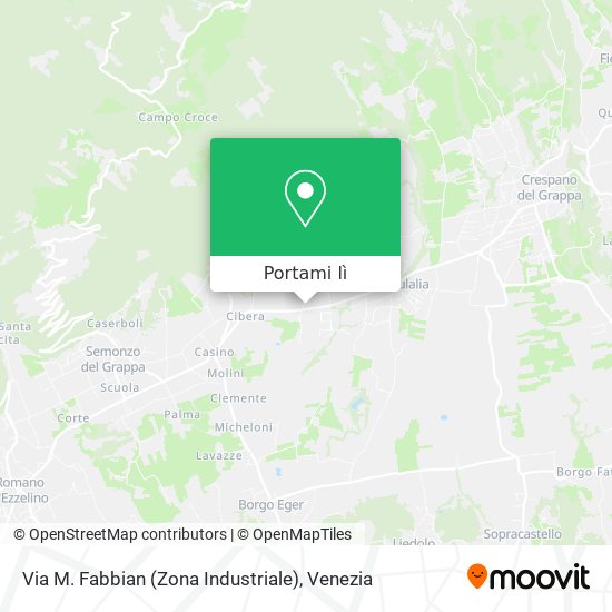 Mappa Via M. Fabbian (Zona Industriale)