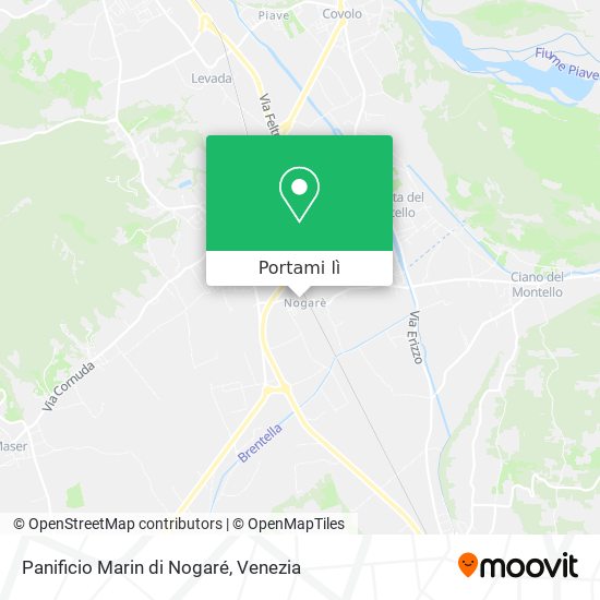 Mappa Panificio Marin di Nogaré