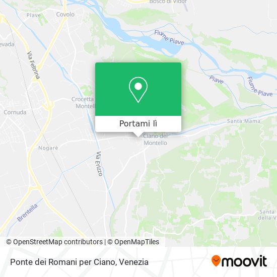 Mappa Ponte dei Romani per Ciano