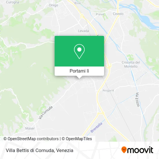 Mappa Villa Bettis di Cornuda