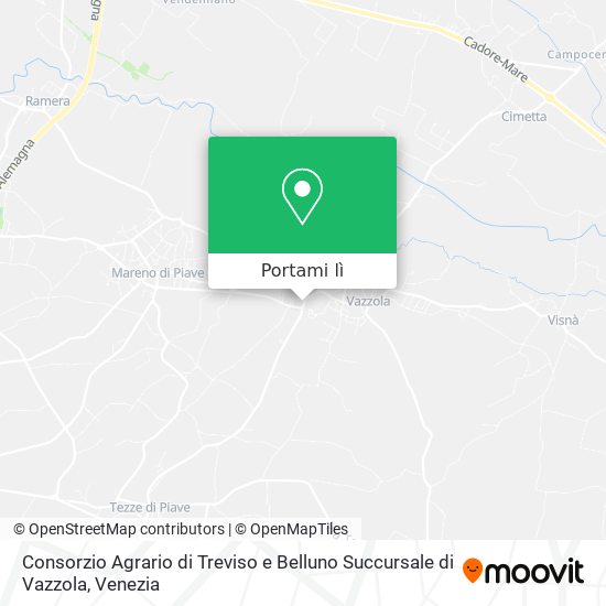 Mappa Consorzio Agrario di Treviso e Belluno Succursale di Vazzola