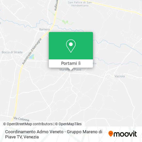 Mappa Coordinamento Admo Veneto - Gruppo Mareno di Piave TV