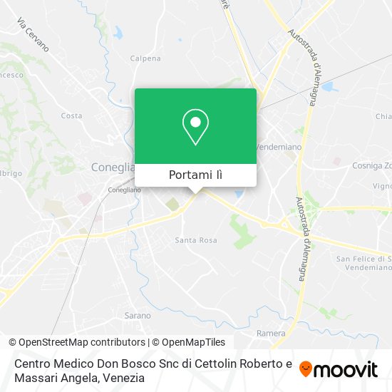 Mappa Centro Medico Don Bosco Snc di Cettolin Roberto e Massari Angela