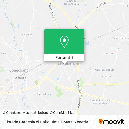 Mappa Fioreria Gardenia di Dalto Dima e Mara