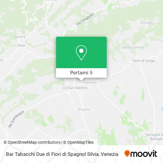 Mappa Bar Tabacchi Due di Fiori di Spagnol Silvia