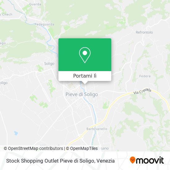 Mappa Stock Shopping Outlet Pieve di Soligo