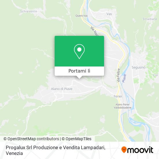 Mappa Progalux Srl Produzione e Vendita Lampadari