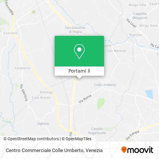 Mappa Centro Commerciale Colle Umberto