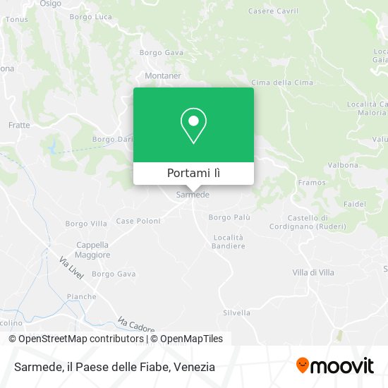 Mappa Sarmede, il Paese delle Fiabe
