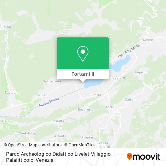 Mappa Parco Archeologico Didattico Livelet-Villaggio Palafitticolo