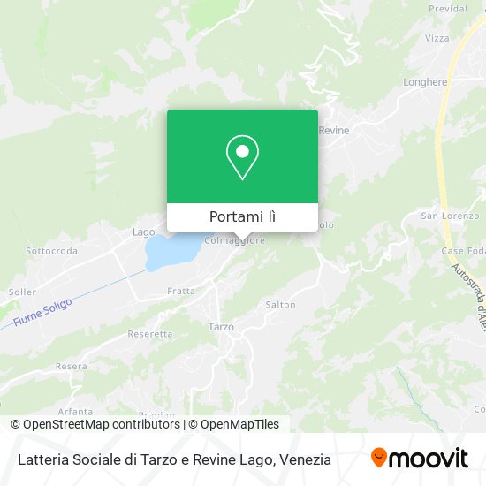 Mappa Latteria Sociale di Tarzo e Revine Lago