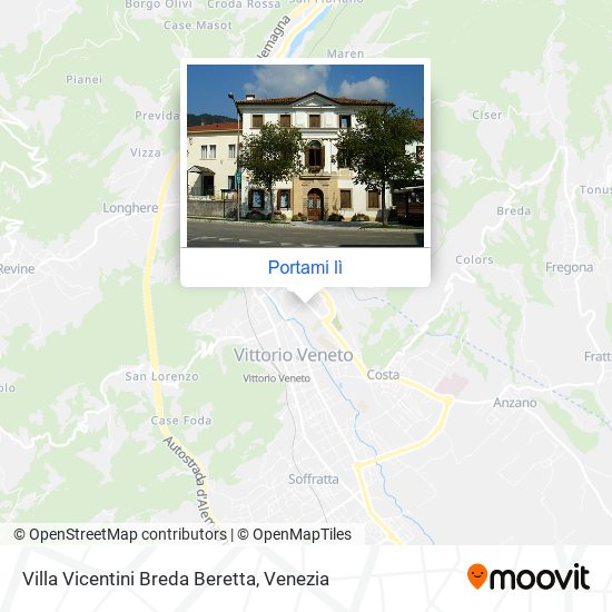 Mappa Villa Vicentini Breda Beretta
