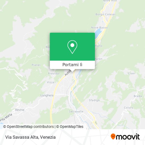 Mappa Via Savassa Alta