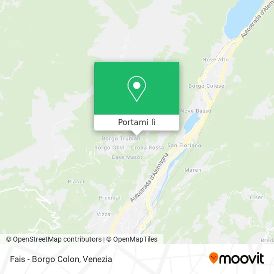 Mappa Fais - Borgo Colon