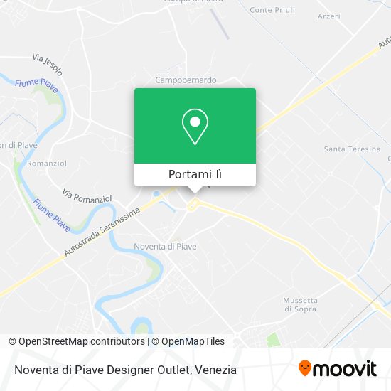 Mappa Noventa di Piave Designer Outlet