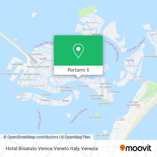 Mappa Hotel Bisanzio Venice Veneto Italy