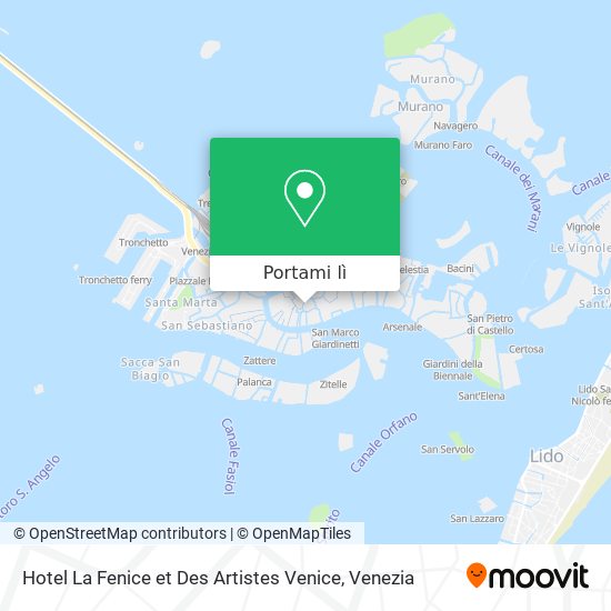 Mappa Hotel La Fenice et Des Artistes Venice