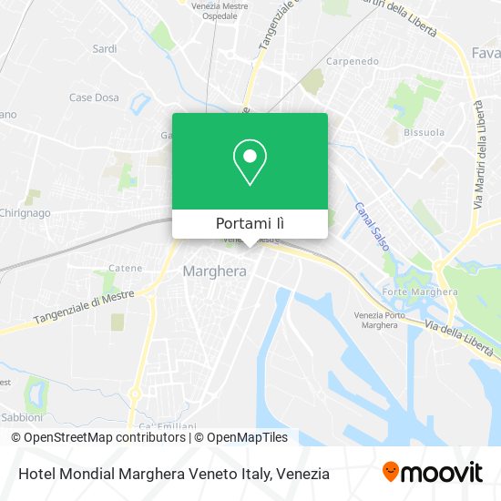 Mappa Hotel Mondial Marghera Veneto Italy