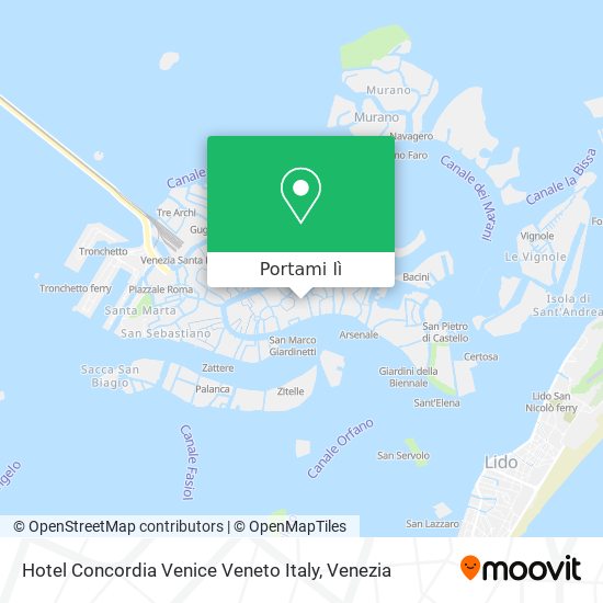 Mappa Hotel Concordia Venice Veneto Italy