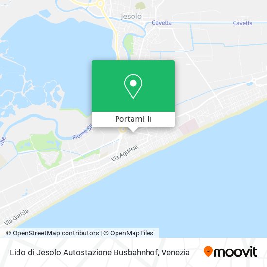 Mappa Lido di Jesolo Autostazione Busbahnhof