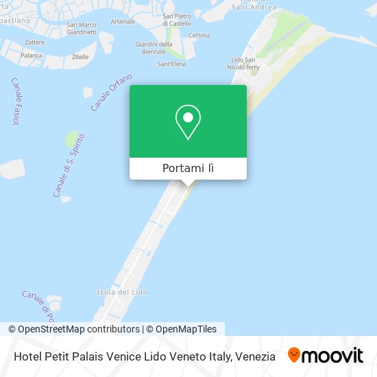 Mappa Hotel Petit Palais Venice Lido Veneto Italy