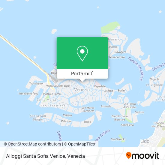 Mappa Alloggi Santa Sofia Venice