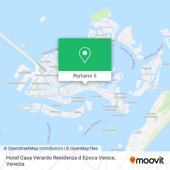Mappa Hotel Casa Verardo Residenza d Epoca Venice