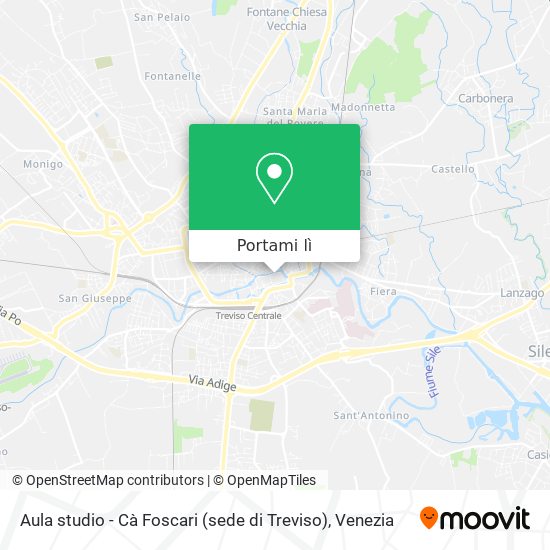 Mappa Aula studio - Cà Foscari (sede di Treviso)
