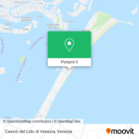 Mappa Casinò del Lido di Venezia