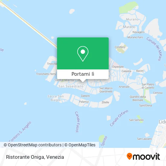 Mappa Ristorante Oniga
