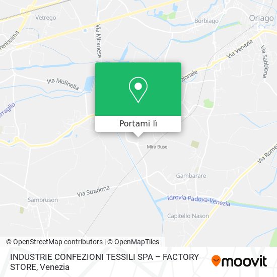 Mappa INDUSTRIE CONFEZIONI TESSILI SPA – FACTORY STORE