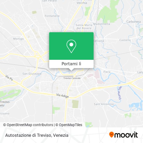 Mappa Autostazione di Treviso