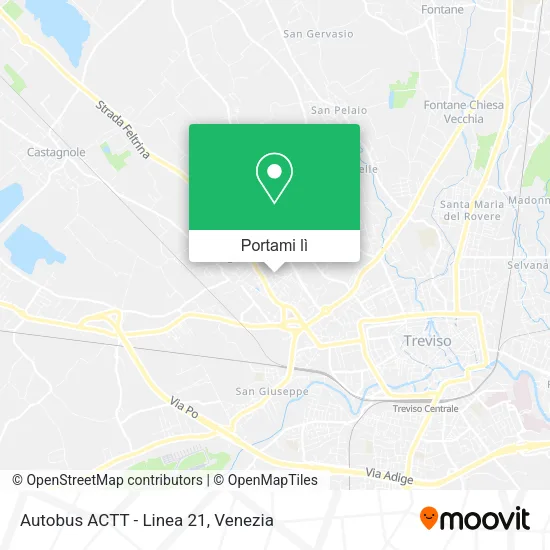 Mappa Autobus  ACTT - Linea 21