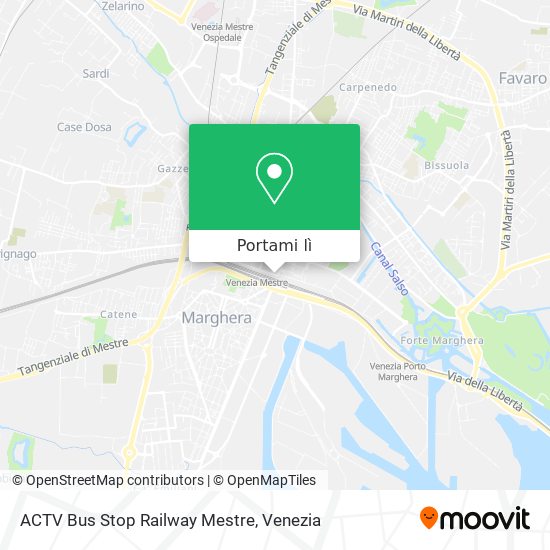 Mappa ACTV Bus Stop Railway Mestre