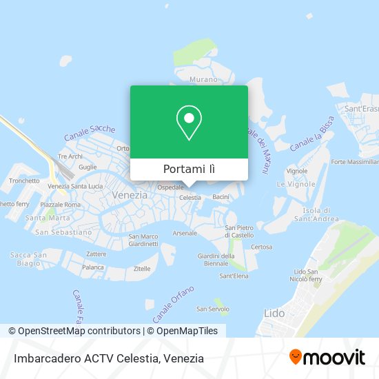 Mappa Imbarcadero ACTV Celestia
