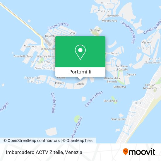 Mappa Imbarcadero ACTV Zitelle