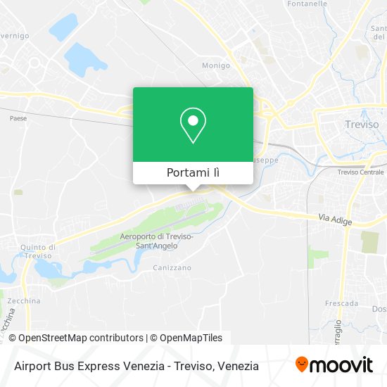 Mappa Airport Bus Express Venezia - Treviso