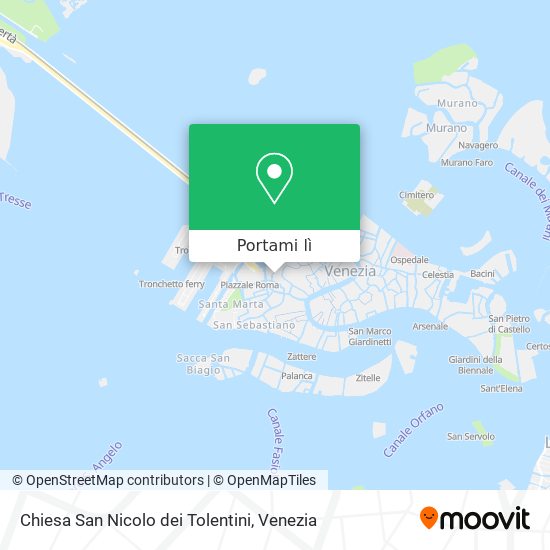 Mappa Chiesa San Nicolo dei Tolentini