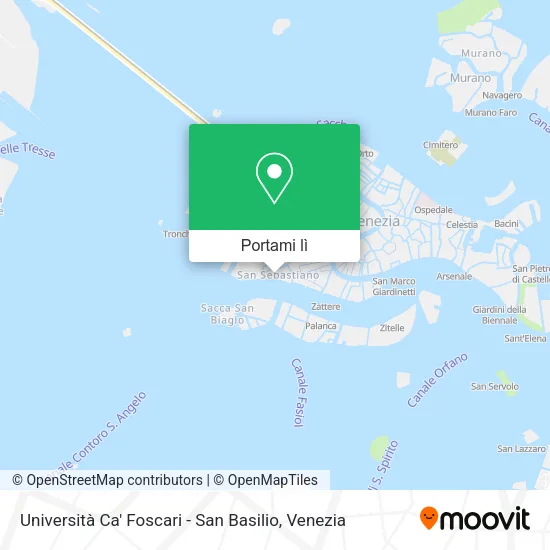 Mappa Università Ca' Foscari - San Basilio