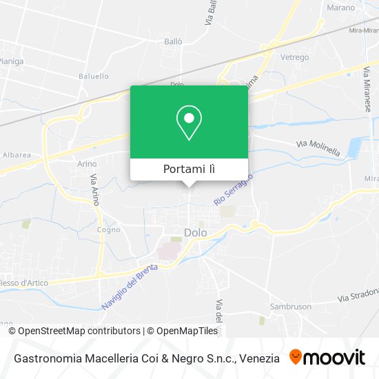 Mappa Gastronomia Macelleria Coi & Negro S.n.c.