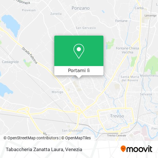 Mappa Tabaccheria Zanatta Laura