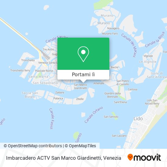 Mappa Imbarcadero ACTV San Marco Giardinetti