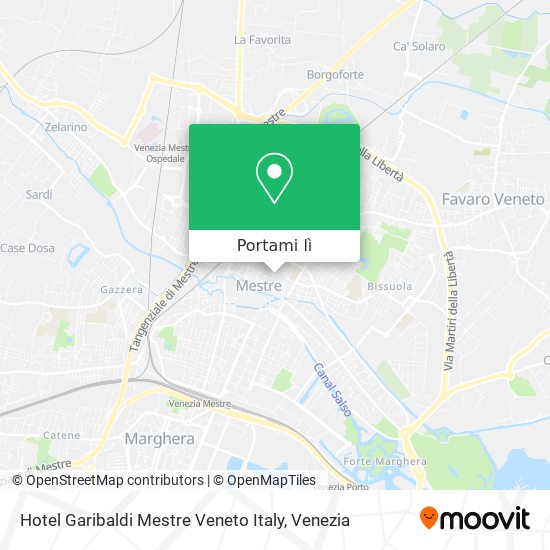 Mappa Hotel Garibaldi Mestre Veneto Italy